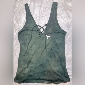 Victoria’s Secret Pink lace up tank top